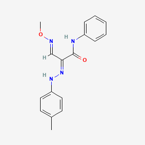 molecular formula C17H18N4O2 B2499750 3-(methoxyimino)-2-[2-(4-methylphenyl)hydrazono]-N-phenylpropanamide CAS No. 338396-84-2