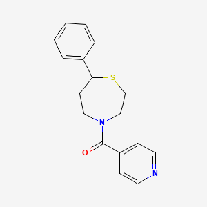 molecular formula C17H18N2OS B2499764 (7-苯基-1,4-噻赛巴烷-4-基)(吡啶-4-基)甲酮 CAS No. 1797092-49-9