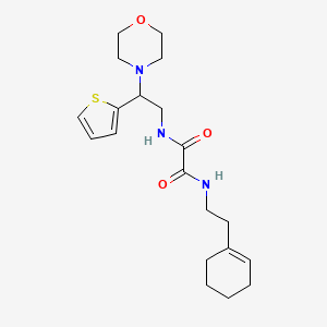 molecular formula C20H29N3O3S B2499765 N1-(2-(cyclohex-1-en-1-yl)ethyl)-N2-(2-morpholino-2-(thiophen-2-yl)ethyl)oxalamide CAS No. 1211239-95-0