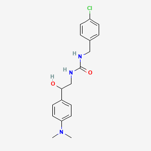molecular formula C18H22ClN3O2 B2499772 1-(4-Chlorobenzyl)-3-(2-(4-(dimethylamino)phenyl)-2-hydroxyethyl)urea CAS No. 1421494-09-8