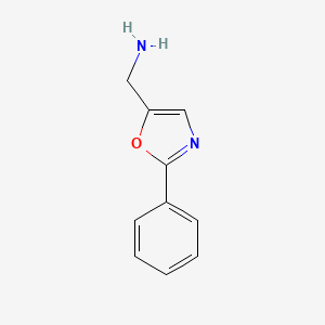 molecular formula C10H10N2O B2499779 (2-Phenyl-1,3-oxazol-5-yl)methanamine CAS No. 838892-98-1