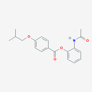molecular formula C19H21NO4 B249978 2-(Acetylamino)phenyl 4-isobutoxybenzoate 