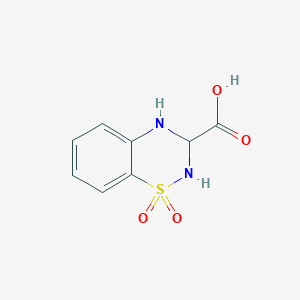 molecular formula C8H8N2O4S B2499784 1,1-二氧-3,4-二氢-2H-1$l^{6},2,4-苯并噻二嗪-3-羧酸 CAS No. 154106-40-8