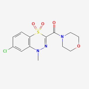 (7-chloro-1-methyl-4,4-dioxido-1H-benzo[e][1,3,4]thiadiazin-3-yl)(morpholino)methanone