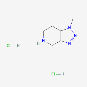 molecular formula C6H12Cl2N4 B2499797 1-甲基-1H,4H,5H,6H,7H-[1,2,3]三唑并[4,5-c]吡啶二盐酸盐 CAS No. 485402-33-3