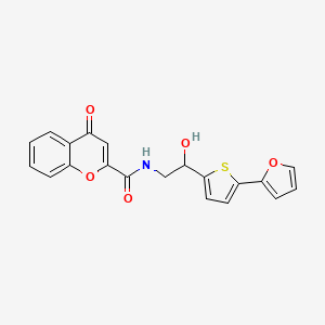 N-{2-[5-(furan-2-yl)thiophen-2-yl]-2-hydroxyethyl}-4-oxo-4H-chromene-2-carboxamide