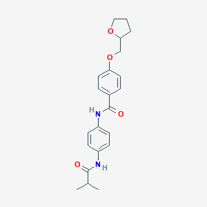 molecular formula C22H26N2O4 B249981 N-[4-(isobutyrylamino)phenyl]-4-(tetrahydro-2-furanylmethoxy)benzamide 