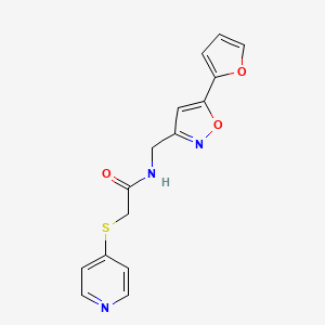 N-((5-(furan-2-yl)isoxazol-3-yl)methyl)-2-(pyridin-4-ylthio)acetamide