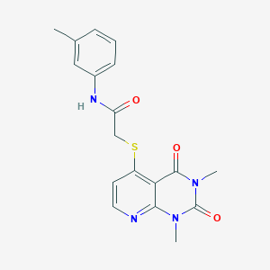 2-(1,3-dimethyl-2,4-dioxopyrido[2,3-d]pyrimidin-5-yl)sulfanyl-N-(3-methylphenyl)acetamide