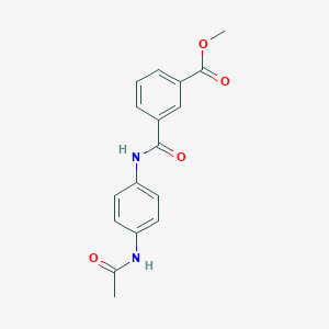 molecular formula C17H16N2O4 B249983 Methyl 3-{[4-(acetylamino)anilino]carbonyl}benzoate 