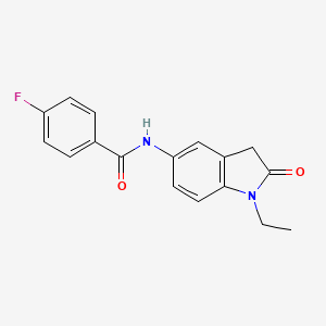 N-(1-ethyl-2-oxoindolin-5-yl)-4-fluorobenzamide