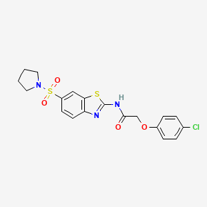 2-(4-CHLOROPHENOXY)-N-[6-(PYRROLIDINE-1-SULFONYL)-1,3-BENZOTHIAZOL-2-YL]ACETAMIDE