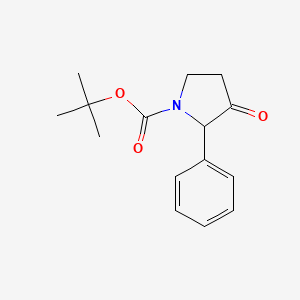 molecular formula C15H19NO3 B2499834 Tert-butyl 3-oxo-2-phenylpyrrolidine-1-carboxylate CAS No. 801282-28-0