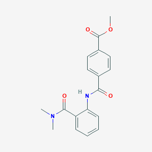 molecular formula C18H18N2O4 B249984 Methyl 4-{[2-(dimethylcarbamoyl)phenyl]carbamoyl}benzoate 