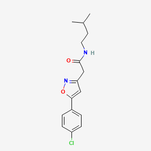 molecular formula C16H19ClN2O2 B2499845 2-(5-(4-氯苯基)异噁唑-3-基)-N-异戊基乙酰胺 CAS No. 946341-90-8