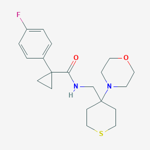 1-(4-fluorophenyl)-N-{[4-(morpholin-4-yl)thian-4-yl]methyl}cyclopropane-1-carboxamide