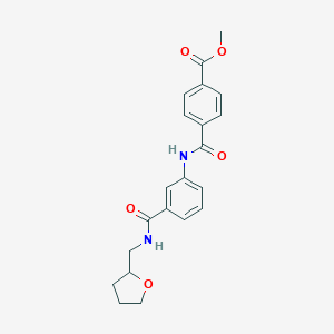 molecular formula C21H22N2O5 B249985 Methyl 4-({3-[(tetrahydrofuran-2-ylmethyl)carbamoyl]phenyl}carbamoyl)benzoate 