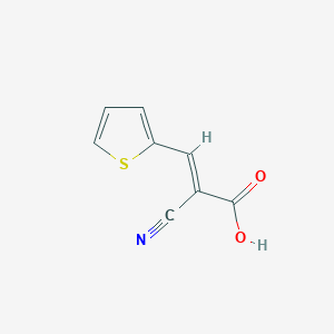 molecular formula C8H5NO2S B2499856 2-Cyano-3-(2-thienyl)acrylic acid CAS No. 58177-53-0