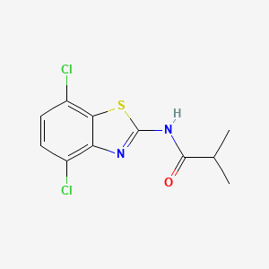 molecular formula C11H10Cl2N2OS B2499864 N-(4,7-dichlorobenzo[d]thiazol-2-yl)isobutyramide CAS No. 868230-76-6