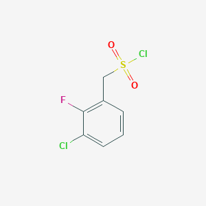 molecular formula C7H5Cl2FO2S B2499865 (3-Chloro-2-fluorophenyl)methanesulfonyl chloride CAS No. 1314905-61-7