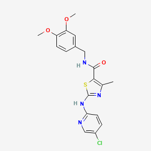 2-[(5-chloropyridin-2-yl)amino]-N-(3,4-dimethoxybenzyl)-4-methyl-1,3-thiazole-5-carboxamide