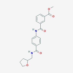 molecular formula C21H22N2O5 B249988 Methyl 3-({4-[(tetrahydrofuran-2-ylmethyl)carbamoyl]phenyl}carbamoyl)benzoate 