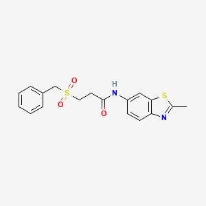 molecular formula C18H18N2O3S2 B2499882 3-(benzylsulfonyl)-N-(2-methylbenzo[d]thiazol-6-yl)propanamide CAS No. 923386-18-9