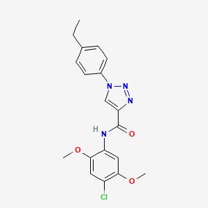 molecular formula C19H19ClN4O3 B2499883 N-(4-chloro-2,5-dimethoxyphenyl)-1-(4-ethylphenyl)-1H-1,2,3-triazole-4-carboxamide CAS No. 1428352-02-6