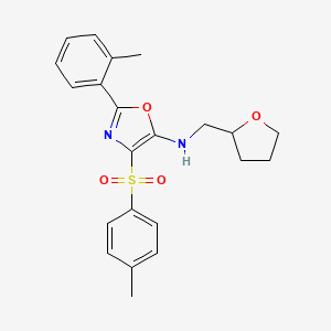 N-((tetrahydrofuran-2-yl)methyl)-2-(o-tolyl)-4-tosyloxazol-5-amine