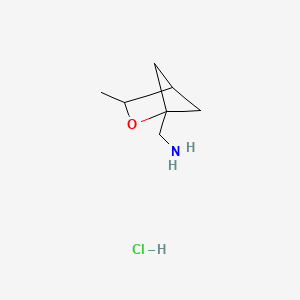 molecular formula C7H14ClNO B2499889 (3-Methyl-2-oxabicyclo[2.1.1]hexan-1-yl)methanamine;hydrochloride CAS No. 2411279-09-7