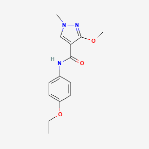 molecular formula C14H17N3O3 B2499894 N-(4-ethoxyphenyl)-3-methoxy-1-methyl-1H-pyrazole-4-carboxamide CAS No. 1014027-32-7