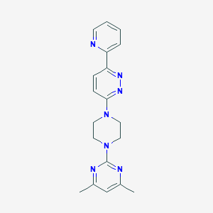 4,6-Dimethyl-2-{4-[6-(pyridin-2-yl)pyridazin-3-yl]piperazin-1-yl}pyrimidine