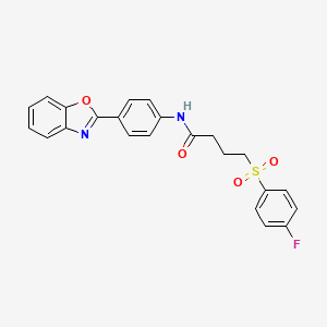 N-(4-(benzo[d]oxazol-2-yl)phenyl)-4-((4-fluorophenyl)sulfonyl)butanamide