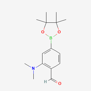 2-(Dimethylamino)-4-(4,4,5,5-tetramethyl-1,3,2-dioxaborolan-2-yl)benzaldehyde