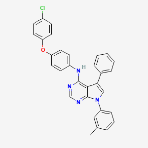 molecular formula C31H23ClN4O B2499908 N-[4-(4-chlorophenoxy)phenyl]-7-(3-methylphenyl)-5-phenyl-7H-pyrrolo[2,3-d]pyrimidin-4-amine CAS No. 477229-04-2