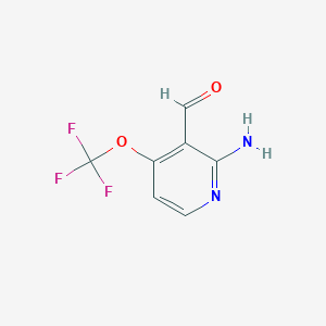 molecular formula C7H5F3N2O2 B2499910 2-Amino-4-(trifluoromethoxy)nicotinaldehyde CAS No. 1361821-25-1