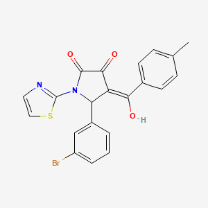 5-(3-bromophenyl)-3-hydroxy-4-(4-methylbenzoyl)-1-(thiazol-2-yl)-1H-pyrrol-2(5H)-one