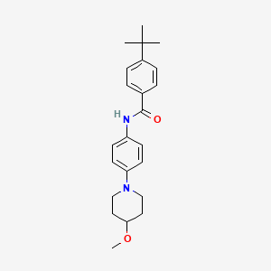 molecular formula C23H30N2O2 B2499914 4-(叔丁基)-N-(4-(4-甲氧基哌啶-1-基)苯基)苯甲酰胺 CAS No. 1797318-21-8