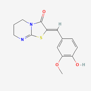 2-[(Z)-(4-hydroxy-3-methoxyphenyl)methylidene]-6,7-dihydro-5H-[1,3]thiazolo[3,2-a]pyrimidin-3-one