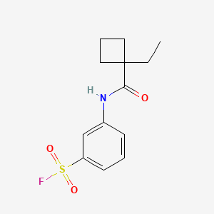 molecular formula C13H16FNO3S B2499919 3-[(1-Ethylcyclobutanecarbonyl)amino]benzenesulfonyl fluoride CAS No. 2224435-59-8