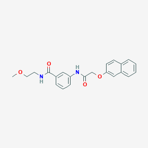 molecular formula C22H22N2O4 B249993 N-(2-methoxyethyl)-3-{[(2-naphthyloxy)acetyl]amino}benzamide 