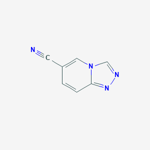 molecular formula C7H4N4 B2499937 [1,2,4]Triazolo[4,3-a]pyridine-6-carbonitrile CAS No. 1019024-64-6