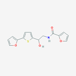molecular formula C15H13NO4S B2499939 N-[2-[5-(Furan-2-yl)thiophen-2-yl]-2-hydroxyethyl]furan-2-carboxamide CAS No. 2380069-13-4