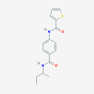 molecular formula C16H18N2O2S B249994 N-{4-[(sec-butylamino)carbonyl]phenyl}-2-thiophenecarboxamide 
