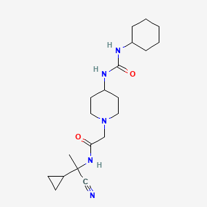 N-(1-cyano-1-cyclopropylethyl)-2-{4-[(cyclohexylcarbamoyl)amino]piperidin-1-yl}acetamide