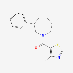 molecular formula C17H20N2OS B2499947 (4-甲基噻唑-5-基)(3-苯基氮杂辛-1-基)甲酮 CAS No. 2034382-83-5