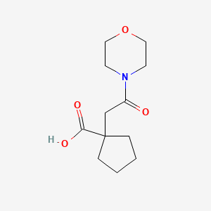 molecular formula C12H19NO4 B2499948 1-[2-(Morpholin-4-yl)-2-oxoethyl]cyclopentane-1-carboxylic acid CAS No. 851722-07-1