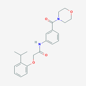 molecular formula C22H26N2O4 B249995 2-(2-isopropylphenoxy)-N-[3-(4-morpholinylcarbonyl)phenyl]acetamide 