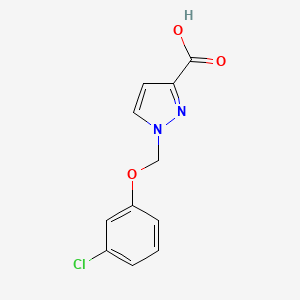 molecular formula C11H9ClN2O3 B2499952 1-[(3-chlorophenoxy)methyl]-1H-pyrazole-3-carboxylic acid CAS No. 1004193-19-4