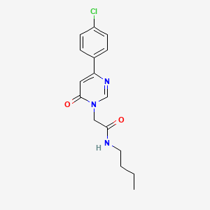 molecular formula C16H18ClN3O2 B2499954 N-丁基-2-(4-(4-氯苯基)-6-氧代嘧啶-1(6H)-基)乙酰胺 CAS No. 1209313-81-4